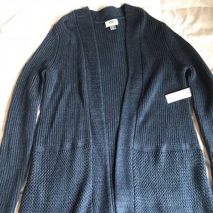 Navy Blue Crocheted Cardigan